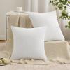 MIULEE Aqua Green Couch Pillow Covers 20×20 Inch, Set of 2 Soft Chenille Decorative Square Throw Pillow Covers Farmhouse for Sofa Living Room Bed(White)