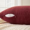 MIULEE Aqua Green Couch Pillow Covers 20×20 Inch, Set of 2 Soft Chenille Decorative Square Throw Pillow Covers Farmhouse for Sofa Living Room Bed(Wine Red)