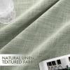 MIULEE Baby Pink 100% Blackout Linen Curtains 90 Inch 2 Panels Set Double Sided No Coating Pleated Back Tab Black Out Long Thermal Insulated Pinch Pleat Bedroom Living Room Darkening Window Drapes(Sage Green)