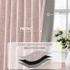 MIULEE Baby Pink 100% Blackout Linen Curtains 90 Inch 2 Panels Set Double Sided No Coating Pleated Back Tab Black Out Long Thermal Insulated Pinch Pleat Bedroom Living Room Darkening Window Drapes(Baby Pink)