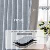 MIULEE Baby Pink 100% Blackout Linen Curtains 90 Inch 2 Panels Set Double Sided No Coating Pleated Back Tab Black Out Long Thermal Insulated Pinch Pleat Bedroom Living Room Darkening Window Drapes(Light Blue)