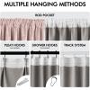 MIULEE Baby Pink 100% Blackout Linen Curtains 90 Inch 2 Panels Set Double Sided No Coating Pleated Back Tab Black Out Long Thermal Insulated Pinch Pleat Bedroom Living Room Darkening Window Drapes(Baby Pink)