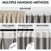 MIULEE Baby Pink 100% Blackout Linen Curtains 90 Inch 2 Panels Set Double Sided No Coating Pleated Back Tab Black Out Long Thermal Insulated Pinch Pleat Bedroom Living Room Darkening Window Drapes(Linen)
