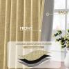 MIULEE Baby Pink 100% Blackout Linen Curtains 90 Inch 2 Panels Set Double Sided No Coating Pleated Back Tab Black Out Long Thermal Insulated Pinch Pleat Bedroom Living Room Darkening Window Drapes(Yellow)