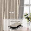 MIULEE Baby Pink 100% Blackout Linen Curtains 90 Inch 2 Panels Set Double Sided No Coating Pleated Back Tab Black Out Long Thermal Insulated Pinch Pleat Bedroom Living Room Darkening Window Drapes(Linen)