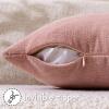 MIULEE Beige Couch Pillow Covers 18×18 Inch, Set of 2 Soft Chenille Decorative Square Throw Pillow Covers Farmhouse for Sofa Living Room Bed(Blush Pink)