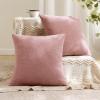 MIULEE Beige Couch Pillow Covers 18×18 Inch, Set of 2 Soft Chenille Decorative Square Throw Pillow Covers Farmhouse for Sofa Living Room Bed(Blush Pink)