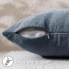 MIULEE Beige Couch Pillow Covers 18×18 Inch, Set of 2 Soft Chenille Decorative Square Throw Pillow Covers Farmhouse for Sofa Living Room Bed(Dark Grey Blue)
