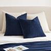 MIULEE Beige Couch Pillow Covers 18×18 Inch, Set of 2 Soft Chenille Decorative Square Throw Pillow Covers Farmhouse for Sofa Living Room Bed(Dusty Blue)