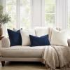 MIULEE Beige Couch Pillow Covers 18×18 Inch, Set of 2 Soft Chenille Decorative Square Throw Pillow Covers Farmhouse for Sofa Living Room Bed(Dusty Blue)