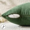 MIULEE Beige Couch Pillow Covers 18×18 Inch, Set of 2 Soft Chenille Decorative Square Throw Pillow Covers Farmhouse for Sofa Living Room Bed(Moss Green)