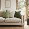 MIULEE Beige Couch Pillow Covers 18×18 Inch, Set of 2 Soft Chenille Decorative Square Throw Pillow Covers Farmhouse for Sofa Living Room Bed(Olive Green)