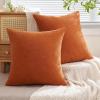 MIULEE Beige Couch Pillow Covers 18×18 Inch, Set of 2 Soft Chenille Decorative Square Throw Pillow Covers Farmhouse for Sofa Living Room Bed(Orange)