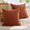 MIULEE Beige Couch Pillow Covers 18×18 Inch, Set of 2 Soft Chenille Decorative Square Throw Pillow Covers Farmhouse for Sofa Living Room Bed(Rust)