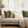 MIULEE Beige Couch Pillow Covers 18×18 Inch, Set of 2 Soft Chenille Decorative Square Throw Pillow Covers Farmhouse for Sofa Living Room Bed(Sage Green)
