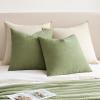 MIULEE Beige Couch Pillow Covers 18×18 Inch, Set of 2 Soft Chenille Decorative Square Throw Pillow Covers Farmhouse for Sofa Living Room Bed(Sage Green)