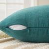 MIULEE Beige Couch Pillow Covers 18×18 Inch, Set of 2 Soft Chenille Decorative Square Throw Pillow Covers Farmhouse for Sofa Living Room Bed(Teal)