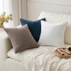 MIULEE Beige Couch Pillow Covers 18×18 Inch, Set of 2 Soft Chenille Decorative Square Throw Pillow Covers Farmhouse for Sofa Living Room Bed(White)
