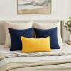 MIULEE Beige Couch Pillow Covers 18×18 Inch, Set of 2 Soft Chenille Decorative Square Throw Pillow Covers Farmhouse for Sofa Living Room Bed(Yellow)