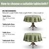 MIULEE Beige Rectangle Linen Polyester Tablecloth with Decorative Cutouts Waterproof Stain Resistant & Shrink-Proof Table Cloth 60×84 inch Farmhouse Style for Dining Wedding Party and Outdoor Picnics(Sage Green)
