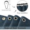 MIULEE Beige Scalloped Shower Curtain Linen Textured with 12 Metal Hooks Cute Heavy Duty Washable Waterproof Neutral Thick Cloth Shower Curtains with Black Border for Bathroom Bathtub,W72*L72 Cream(Navy Blue)