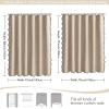 MIULEE Beige Scalloped Shower Curtain Linen Textured with 12 Metal Hooks Cute Heavy Duty Washable Waterproof Neutral Thick Cloth Shower Curtains with Black Border for Bathroom Bathtub,W72*L72 Cream(Copper Brown)