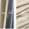 MIULEE Black Out Velvet Curtains 96 Inch Length for Room Darkening Long Blackout Curtains with Grommet Top for Bedroom/Living Room Light Blocking Thermal Insulating Soundproof Set of 2， Black(Beige)