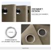 MIULEE Black Out Velvet Curtains 96 Inch Length for Room Darkening Long Blackout Curtains with Grommet Top for Bedroom/Living Room Light Blocking Thermal Insulating Soundproof Set of 2， Black(Taupe)