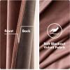 MIULEE Black Out Velvet Curtains 96 Inch Length for Room Darkening Long Blackout Curtains with Grommet Top for Bedroom/Living Room Light Blocking Thermal Insulating Soundproof Set of 2， Black(Dusty Rose)