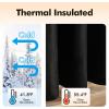 MIULEE Black Out Velvet Curtains 96 Inch Length for Room Darkening Long Blackout Curtains with Grommet Top for Bedroom/Living Room Light Blocking Thermal Insulating Soundproof Set of 2， Black(Black)