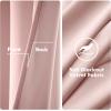 MIULEE Black Out Velvet Curtains 96 Inch Length for Room Darkening Long Blackout Curtains with Grommet Top for Bedroom/Living Room Light Blocking Thermal Insulating Soundproof Set of 2， Black(Baby Pink)