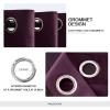 MIULEE Black Out Velvet Curtains 96 Inch Length for Room Darkening Long Blackout Curtains with Grommet Top for Bedroom/Living Room Light Blocking Thermal Insulating Soundproof Set of 2， Black(Purple Orchid)