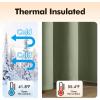 MIULEE Black Out Velvet Curtains 96 Inch Length for Room Darkening Long Blackout Curtains with Grommet Top for Bedroom/Living Room Light Blocking Thermal Insulating Soundproof Set of 2， Black(Sage Green)
