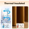MIULEE Black Out Velvet Curtains 96 Inch Length for Room Darkening Long Blackout Curtains with Grommet Top for Bedroom/Living Room Light Blocking Thermal Insulating Soundproof Set of 2， Black(Golden Brown)