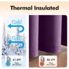 MIULEE Black Out Velvet Curtains 96 Inch Length for Room Darkening Long Blackout Curtains with Grommet Top for Bedroom/Living Room Light Blocking Thermal Insulating Soundproof Set of 2， Black(Purple)