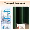 MIULEE Black Out Velvet Curtains 96 Inch Length for Room Darkening Long Blackout Curtains with Grommet Top for Bedroom/Living Room Light Blocking Thermal Insulating Soundproof Set of 2， Black(Emerald Green)