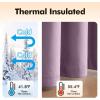 MIULEE Black Out Velvet Curtains 96 Inch Length for Room Darkening Long Blackout Curtains with Grommet Top for Bedroom/Living Room Light Blocking Thermal Insulating Soundproof Set of 2， Black(Lavender)