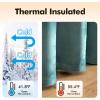 MIULEE Black Out Velvet Curtains 96 Inch Length for Room Darkening Long Blackout Curtains with Grommet Top for Bedroom/Living Room Light Blocking Thermal Insulating Soundproof Set of 2， Black(Teal)