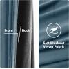 MIULEE Black Out Velvet Curtains 96 Inch Length for Room Darkening Long Blackout Curtains with Grommet Top for Bedroom/Living Room Light Blocking Thermal Insulating Soundproof Set of 2， Black(Dark Slate)