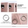 MIULEE Black Out Velvet Curtains 96 Inch Length for Room Darkening Long Blackout Curtains with Grommet Top for Bedroom/Living Room Light Blocking Thermal Insulating Soundproof Set of 2， Black(Baby Pink)