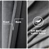 MIULEE Black Out Velvet Curtains 96 Inch Length for Room Darkening Long Blackout Curtains with Grommet Top for Bedroom/Living Room Light Blocking Thermal Insulating Soundproof Set of 2， Black(Grey)