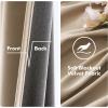 MIULEE Black Out Velvet Curtains 96 Inch Length for Room Darkening Long Blackout Curtains with Grommet Top for Bedroom/Living Room Light Blocking Thermal Insulating Soundproof Set of 2， Black(Camel Beige)