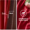 MIULEE Black Out Velvet Curtains 96 Inch Length for Room Darkening Long Blackout Curtains with Grommet Top for Bedroom/Living Room Light Blocking Thermal Insulating Soundproof Set of 2， Black(Red)