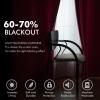 MIULEE Black Out Velvet Curtains 96 Inch Length for Room Darkening Long Blackout Curtains with Grommet Top for Bedroom/Living Room Light Blocking Thermal Insulating Soundproof Set of 2， Black(Berry)