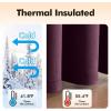 MIULEE Black Out Velvet Curtains 96 Inch Length for Room Darkening Long Blackout Curtains with Grommet Top for Bedroom/Living Room Light Blocking Thermal Insulating Soundproof Set of 2， Black(Purple Orchid)