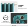 MIULEE Black Out Velvet Curtains 96 Inch Length for Room Darkening Long Blackout Curtains with Grommet Top for Bedroom/Living Room Light Blocking Thermal Insulating Soundproof Set of 2， Black(Teal)