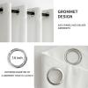 MIULEE Black Out Velvet Curtains 96 Inch Length for Room Darkening Long Blackout Curtains with Grommet Top for Bedroom/Living Room Light Blocking Thermal Insulating Soundproof Set of 2， Black(Pure White)