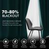 MIULEE Black Out Velvet Curtains 96 Inch Length for Room Darkening Long Blackout Curtains with Grommet Top for Bedroom/Living Room Light Blocking Thermal Insulating Soundproof Set of 2， Black(Dark Green)