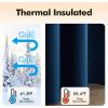 MIULEE Black Out Velvet Curtains 96 Inch Length for Room Darkening Long Blackout Curtains with Grommet Top for Bedroom/Living Room Light Blocking Thermal Insulating Soundproof Set of 2， Black(Navy Blue)