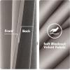MIULEE Black Out Velvet Curtains 96 Inch Length for Room Darkening Long Blackout Curtains with Grommet Top for Bedroom/Living Room Light Blocking Thermal Insulating Soundproof Set of 2， Black(Silver)